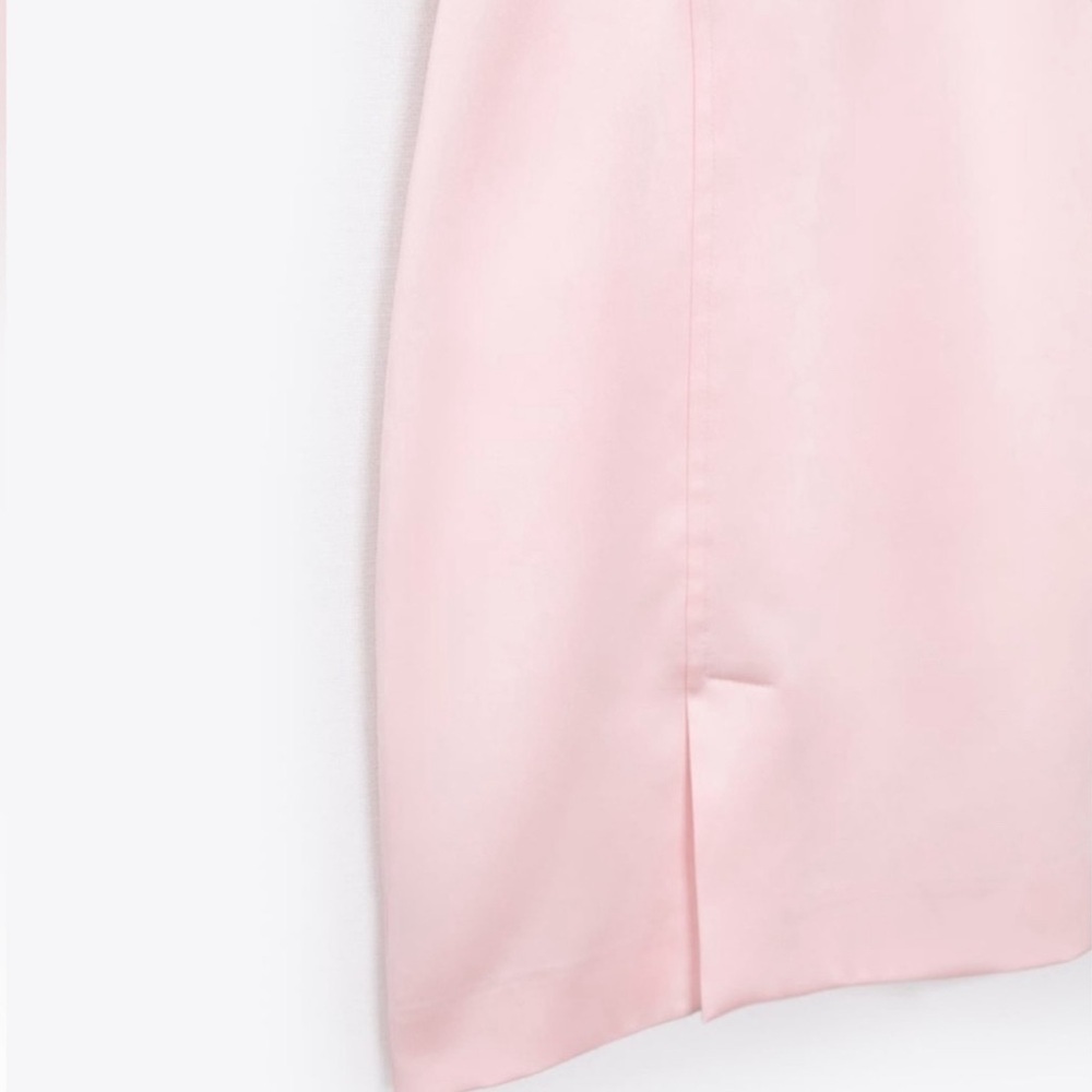 Zara Pink Pastel Satin Sleeveless 90’s Mini Dress NWT - Picture 4 of 11